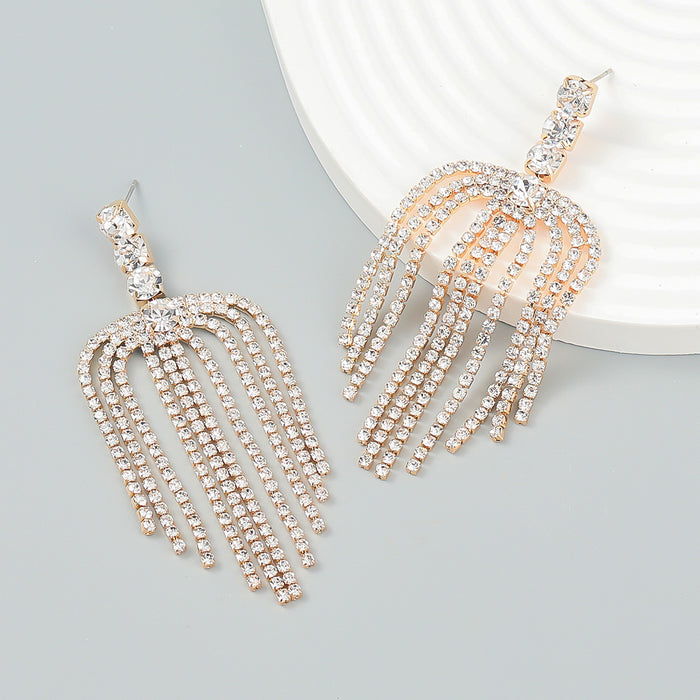 Jewelry WholesaleWholesale tassel palm tree shape diamond set alloy earrings JDC-ES-JL947 Earrings 氿乐 %variant_option1% %variant_option2% %variant_option3%  Factory Price JoyasDeChina Joyas De China