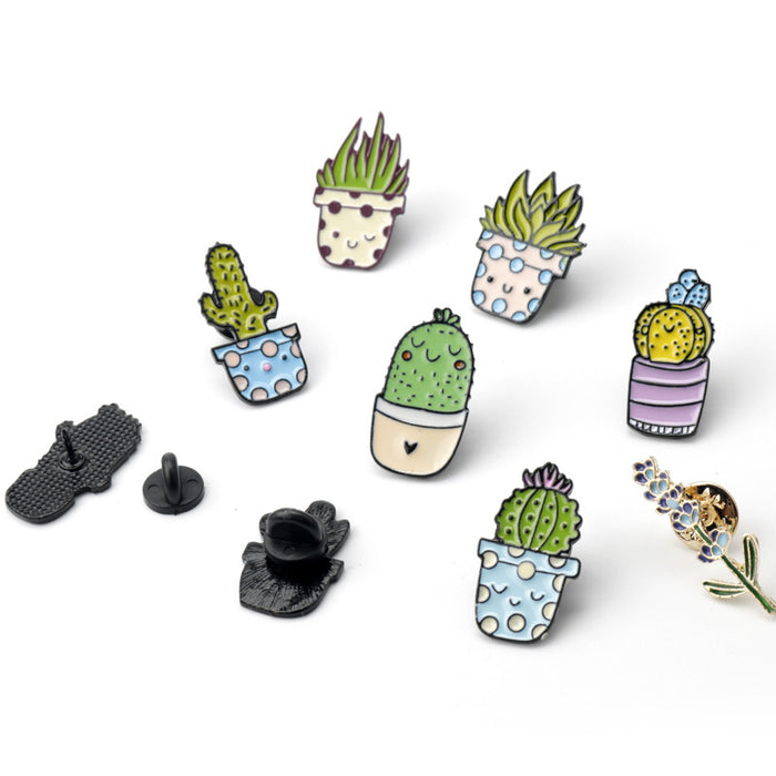 Jewelry WholesaleWholesale Cartoon Cactus Succulent Electroplating Alloy Brooch JDC-BC-AWen001 Brooches 艾文 %variant_option1% %variant_option2% %variant_option3%  Factory Price JoyasDeChina Joyas De China