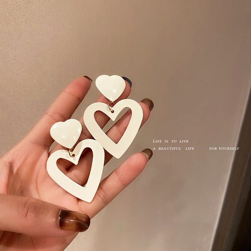 Jewelry WholesaleWholesale 925 silver needle cold wind love niche earrings JDC-ES-BY307 Earrings 宝钰 %variant_option1% %variant_option2% %variant_option3%  Factory Price JoyasDeChina Joyas De China