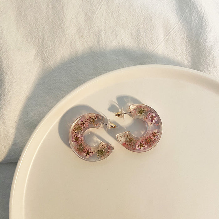 Jewelry WholesaleWholesale flower resin earrings JDC-ES-LIUM043 Earrings 榴芒 %variant_option1% %variant_option2% %variant_option3%  Factory Price JoyasDeChina Joyas De China