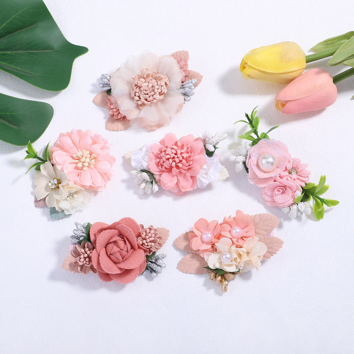 Jewelry WholesaleWholesale children's simulated flower Hair Clips JDC-HC-YL071 Hair Clips 雅伦 %variant_option1% %variant_option2% %variant_option3%  Factory Price JoyasDeChina Joyas De China