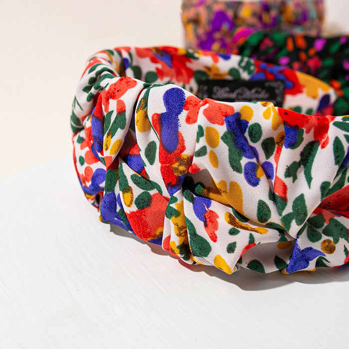 Jewelry WholesaleWholesale vintage multi-pleated floral hair band JDC-HD-Pengl003 Headband 朋来 %variant_option1% %variant_option2% %variant_option3%  Factory Price JoyasDeChina Joyas De China