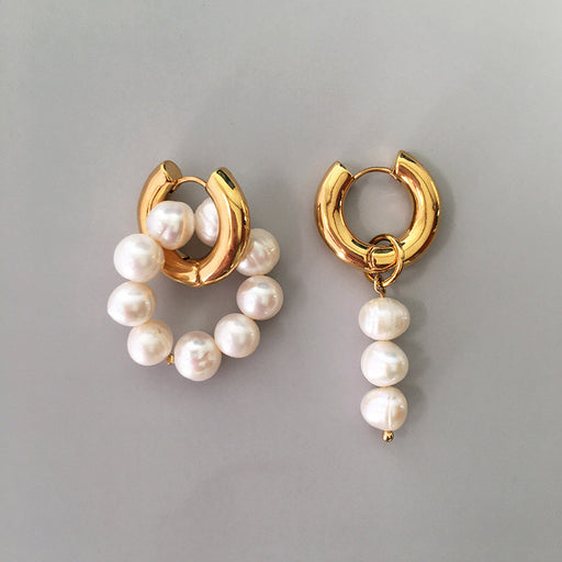 Jewelry WholesaleWholesale freshwater pearl copper earrings JDC-ES-XuanY008 Earrings 宣妍 %variant_option1% %variant_option2% %variant_option3%  Factory Price JoyasDeChina Joyas De China