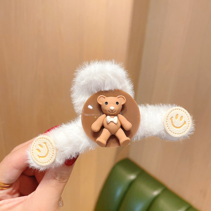 Jewelry WholesaleWholesale cute plush hair clip JDC-HC-XiY001 Hair Clips 昕越 %variant_option1% %variant_option2% %variant_option3%  Factory Price JoyasDeChina Joyas De China