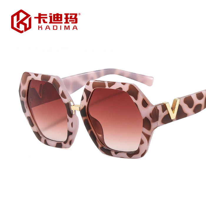 Wholesale plain makeup sunglasses with irregular large frame JDC-SG-XIa024