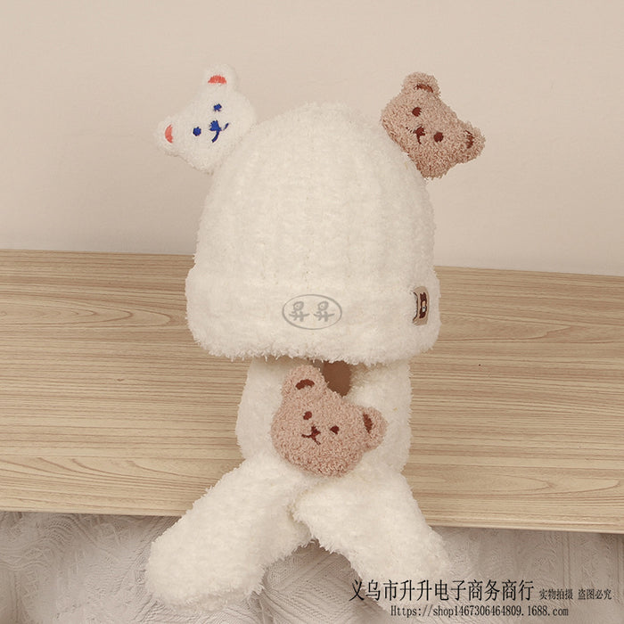 Wholesale Hat Wool Warm Earmuff Scarf Set JDC-FH-Shengs007