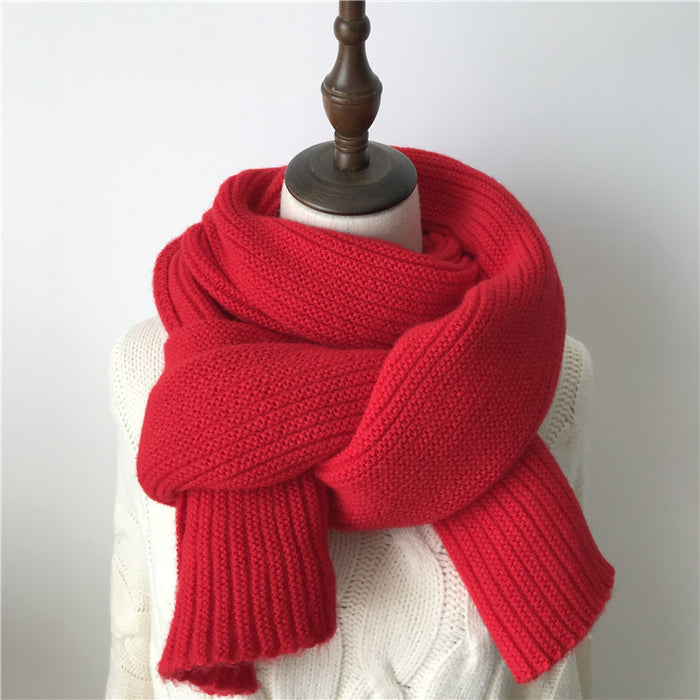 Wholesale Scarf Faux Cashmere Warm Winter Knit Solid JDC-SF-Zhenl005