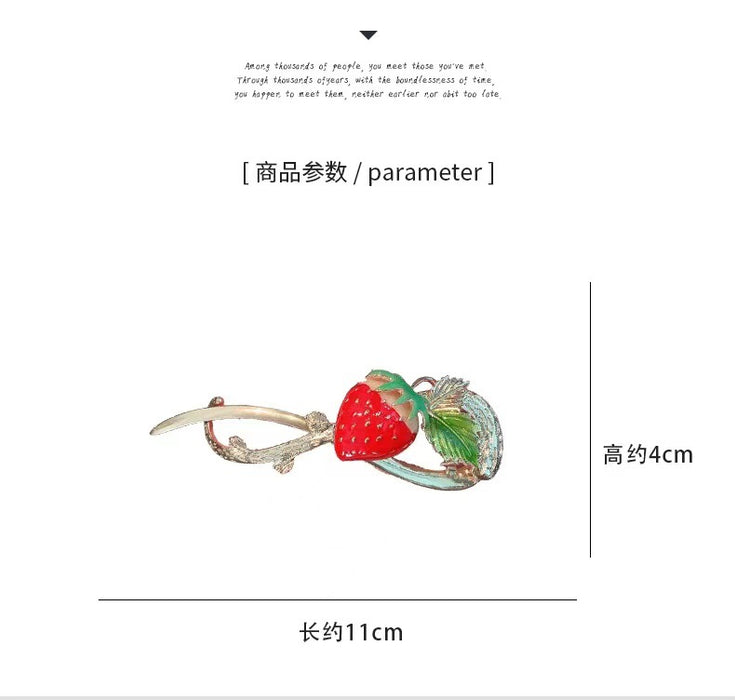 Wholesale Hair Clips Strawberry Metal JDC-HC-KeZi008