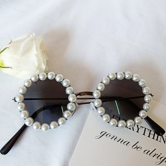 Jewelry WholesaleWholesale Hot Color Film Street Shooting Children's Pearl Sunglasses JDC-SG-JingM002 Sunglasses 镜美 %variant_option1% %variant_option2% %variant_option3%  Factory Price JoyasDeChina Joyas De China