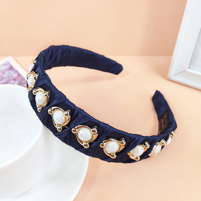 Wholesale cloth French pearl headband hand-wound JDC-HD-O123