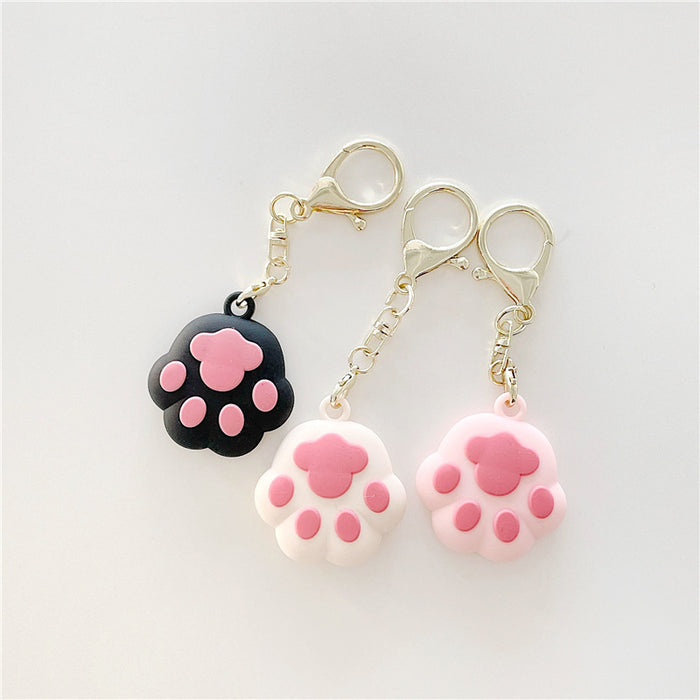 Wholesale Keychain Silicone Cartoon Cute Cat Claw Airtag Protective Cover MOQ≥2 JDC-KC-DKEr001