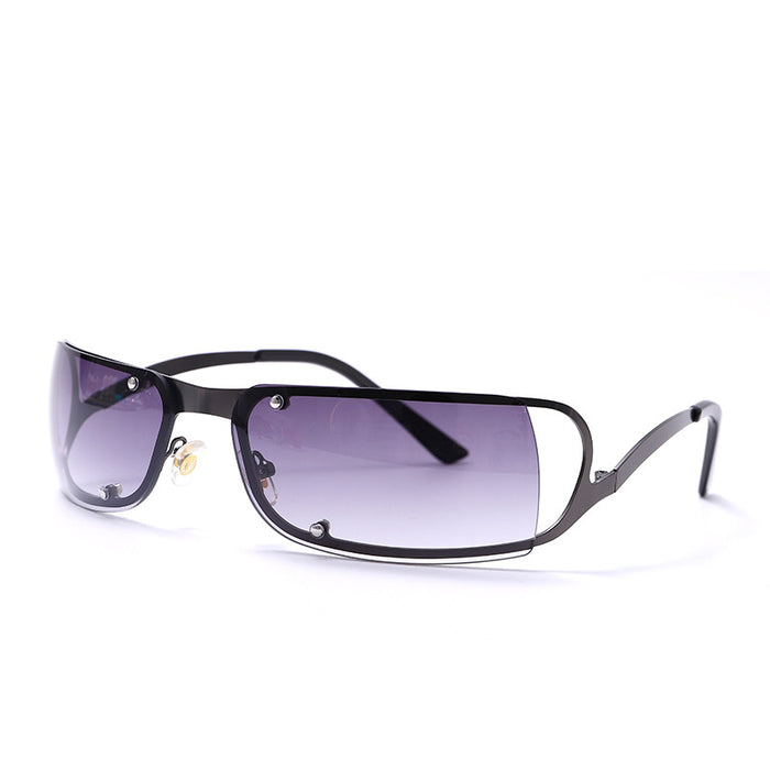 Wholesale Sunglasses PC Small Frame Frameless Cut Edge Oval JDC-SG-GuY001