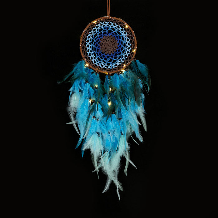 Jewelry WholesaleWholesale Blue Feather Iron Hoop Woven Dreamcatcher JDC-DC-MGu025 Dreamcatcher 梦罟 %variant_option1% %variant_option2% %variant_option3%  Factory Price JoyasDeChina Joyas De China