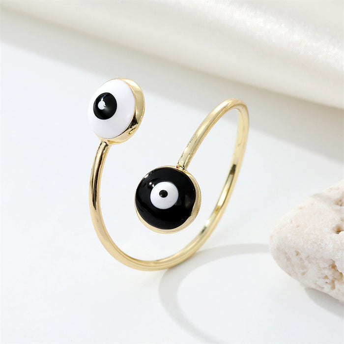 Jewelry WholesaleWholesale Devil's Eye Alloy Adjustable Ring MOQ≥3 JDC-RS-Juej006 Rings 觉际 %variant_option1% %variant_option2% %variant_option3%  Factory Price JoyasDeChina Joyas De China