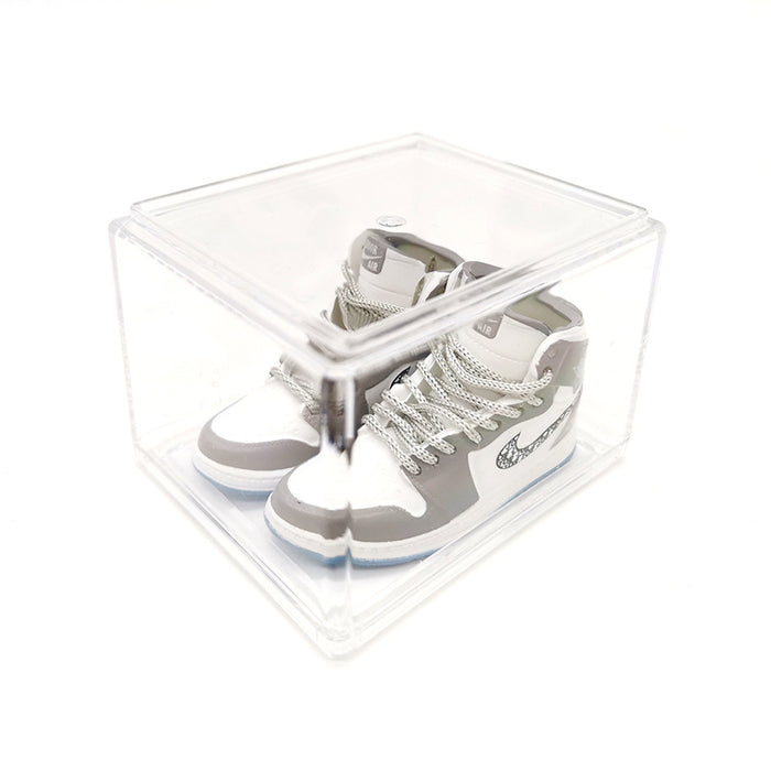 Wholesale Enamel Sneakers Plastic Transparent Box Keychains Ornaments JDC-KC-TuoH008