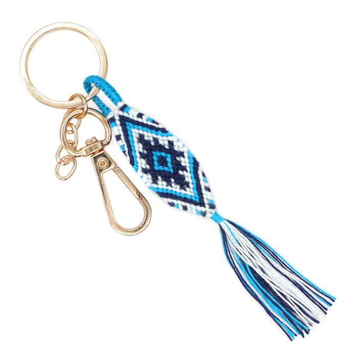 Jewelry WholesaleWholesale cotton thread color matching hand woven tassel miyuki Keychain  JDC-KC-Yuxz018 Keychains 煜星珠 %variant_option1% %variant_option2% %variant_option3%  Factory Price JoyasDeChina Joyas De China