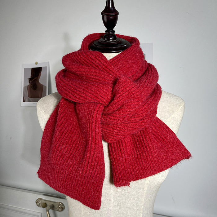 Wholesale Scarf Acrylic Cotton Winter Thickening Warm Yarn Solid JDC-SF-hengc007