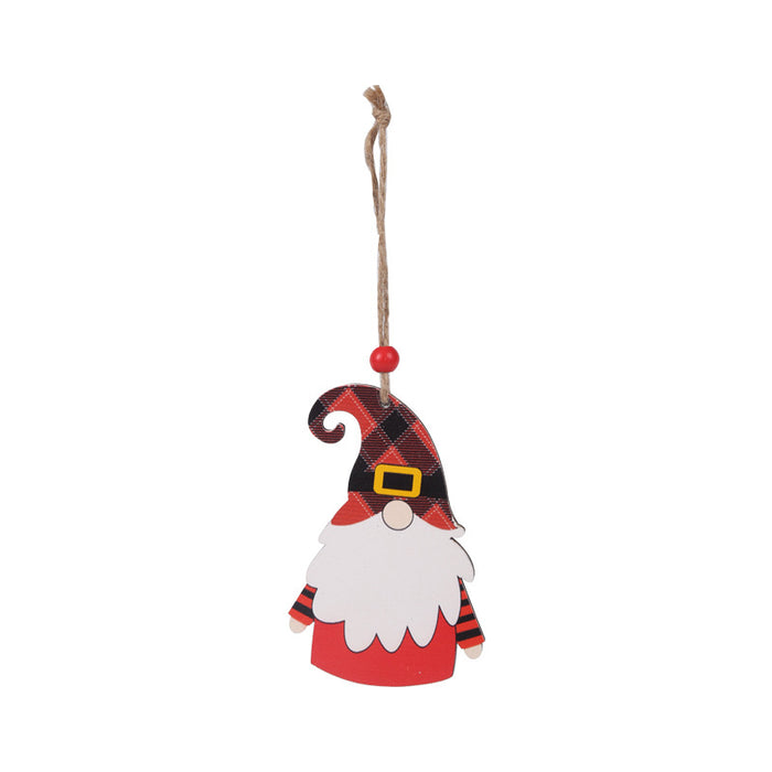 Wholesale Decorative Christmas Wooden Small Pendant MOQ≥2 JDC-DCN-QiaoC008