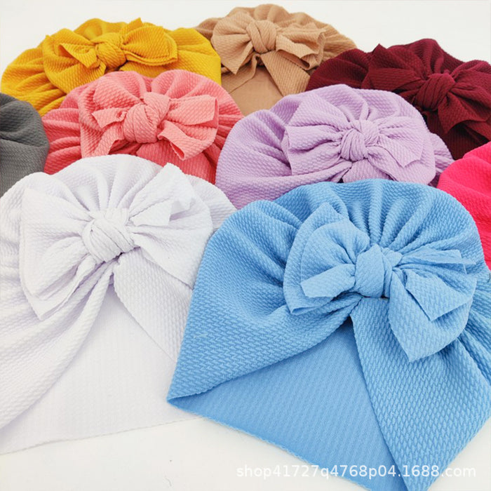 Wholesale European bubble cloth children bow set hair with hood MOQ≥10 JDC-HD-AMSR003