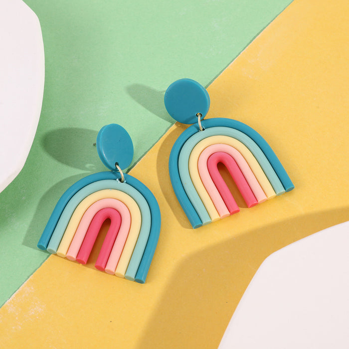 Wholesale Soft Pottery Earrings U Shape Cute Fashion JDC-ES-ZYi001