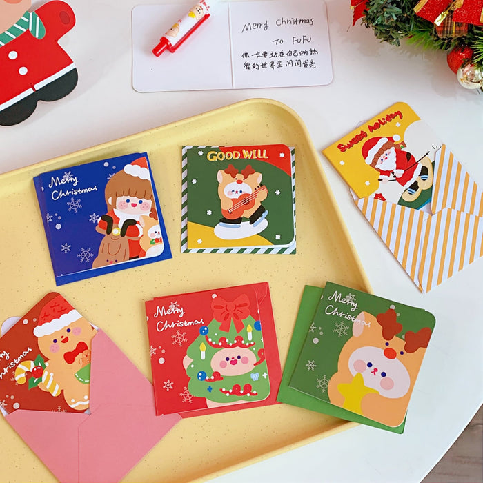 Wholesale Greeting Cards New Year's Day Greeting Cards Christmas Eve Handwritten Blank Cards MOQ≥2 JDC-GC-TengY001