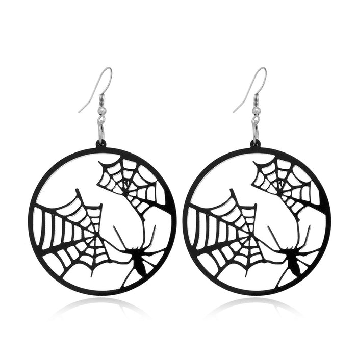 Wholesale Earrings Acrylic Hollow Round Spider MOQ≥3 JDC-ES-KaiQ049