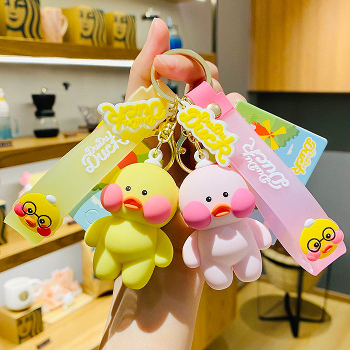 Wholesale cute ocean series creative duckling bag car key pendant JDC-KC-SCheng022