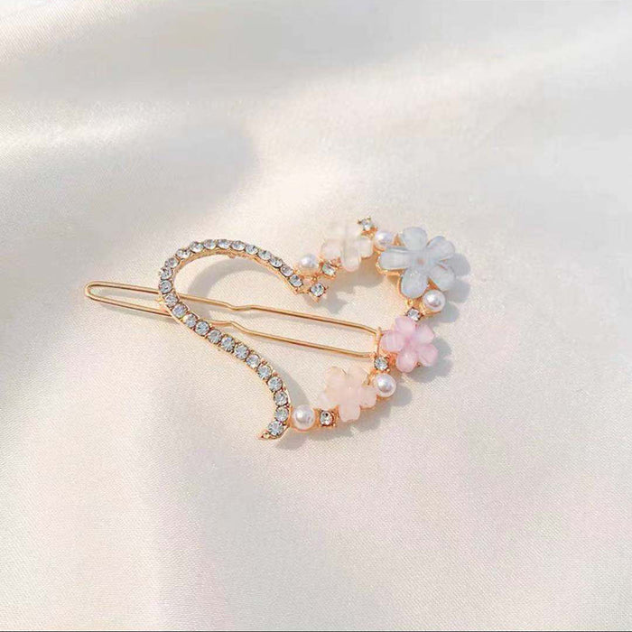 Jewelry WholesaleWholesale flower love rhinestone temperament super fairy hair clip JDC-HC-aicc001 Hair Clips 爱瞅瞅 %variant_option1% %variant_option2% %variant_option3%  Factory Price JoyasDeChina Joyas De China