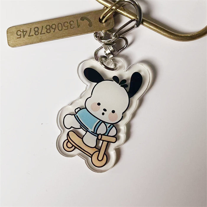 Wholesale Pacha Dog Pendant Acrylic Cute Keychain MOQ≥2 JDC-KC-GLun007