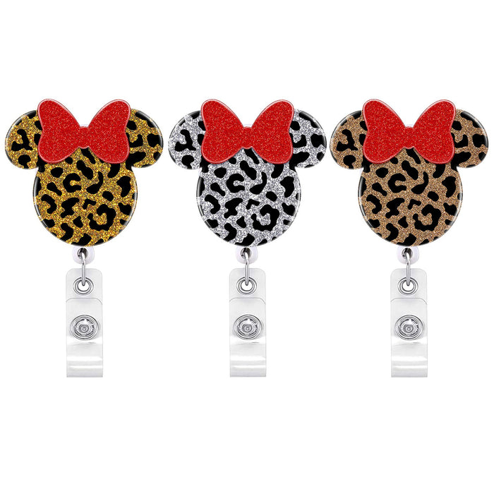 Wholesale Badge Reels Acrylic Leopard Print Snap Fastener JDC-KC-QiY001