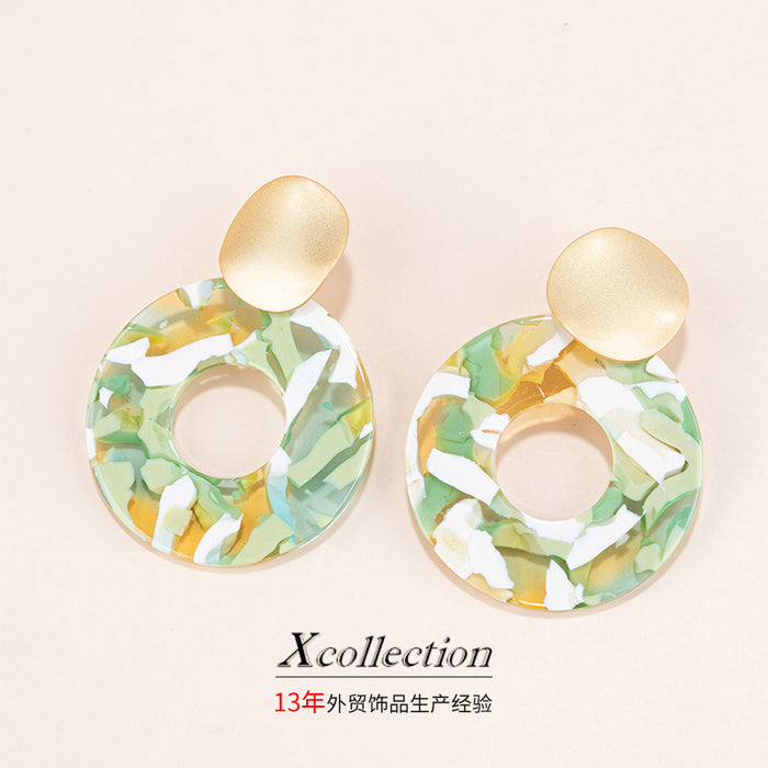 Wholesale Resin Acetate Earrings for Women  MOQ≥3 JDC-ES-XLH010