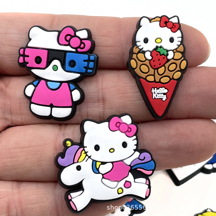 Wholesale set of 10 Cartoon Cute PVC DIY Accessories Croc Charms (M) MOQ≥3 JDC-CCS-WanX022