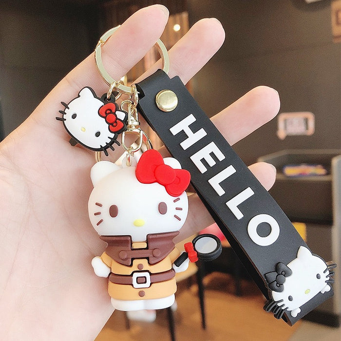 Wholesale Keychain Silicone Cute Cartoon Cat MOQ≥2 (M) JDC-KC-JBao002