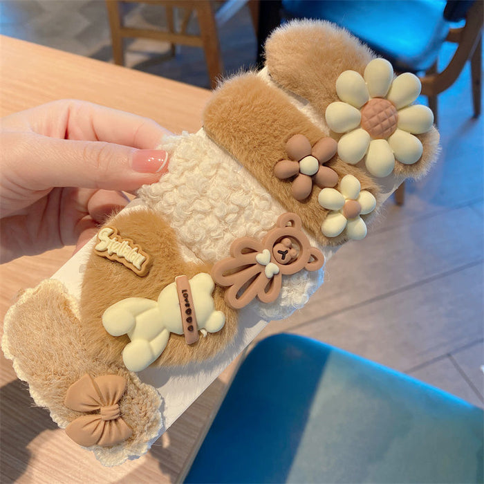 Wholesale hairpin plush milk coffee children JDC-HC-XYuan004