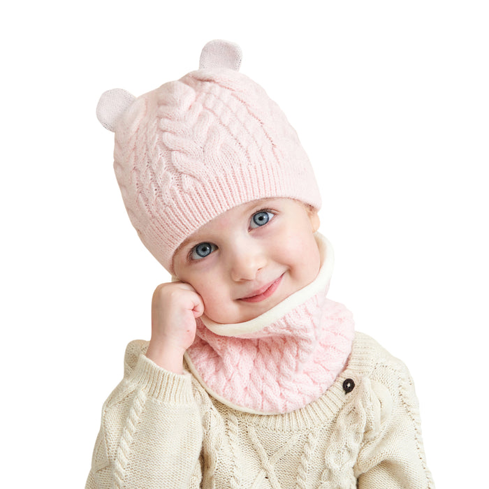 Wholesale Hat Acrylic Autumn and Winter Children's Scarf 2-piece Set MOQ≥2 JDC-FH-MY005