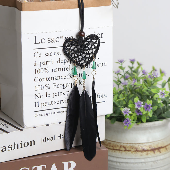 Wholesale Iron Feather Dreamcatcher Car Hanging MOQ≥2 JDC-DC-BGM003