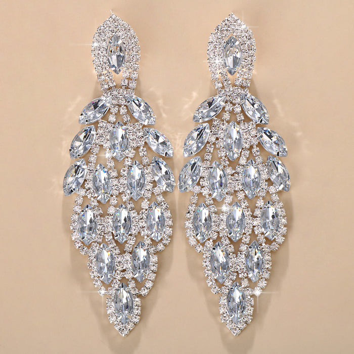 Wholesale Dinner Party Sparkling Rhinestone Earrings JDC-ES-Xins012