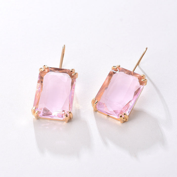 Wholesale Fashion Trend Color Rhinestone Stud Earrings Women JDC-ES-Chenrui015