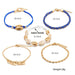 Jewelry WholesaleWholesale Boho Blue Beaded Anklet 5 Piece Set JDC-AS-YeB032 Anklets 烨贝 %variant_option1% %variant_option2% %variant_option3%  Factory Price JoyasDeChina Joyas De China