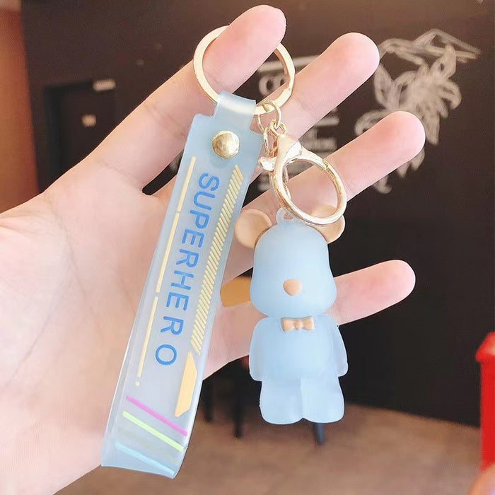 Wholesale Keychain Silicone Fantasy Crystal Glass Bear MOQ≥10 (F) JDC-KC-JuM003