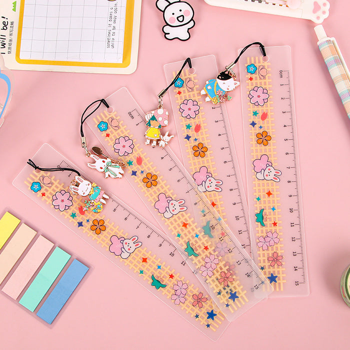 Wholesale Ruler Multifunctional Transparent Bookmark MOQ≥2 JDC-RR-ChiCh001