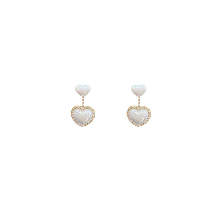 Jewelry WholesaleWholesale Colorful Pearl Love Rhinestone Earrings JDC-ES-HanK002 Earrings 韩蔻 %variant_option1% %variant_option2% %variant_option3%  Factory Price JoyasDeChina Joyas De China