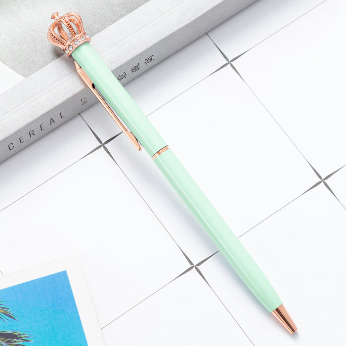 Jewelry WholesaleWholesale pink metal crown ballpoint pen JDC-BP-Huah008 Ballpoint Pen 华豪 %variant_option1% %variant_option2% %variant_option3%  Factory Price JoyasDeChina Joyas De China