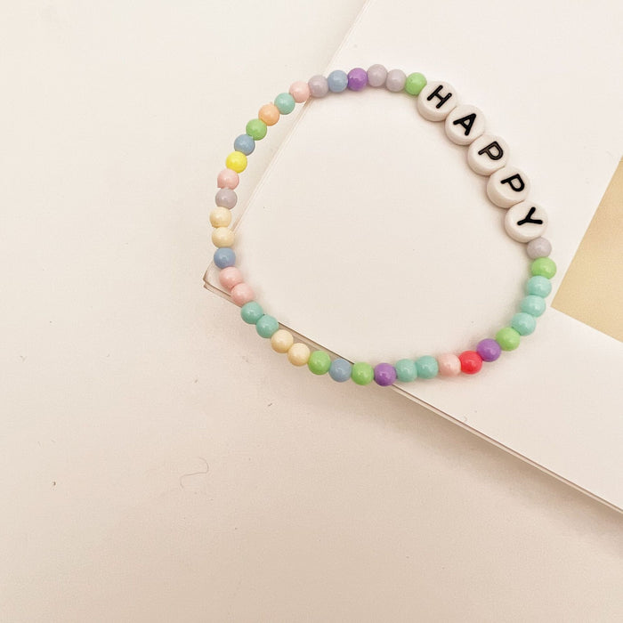 Wholesale Children's Millet Bead Bracelet DIY Color Beaded Candy Color MOQ≥2 JDC-BT-QingH006