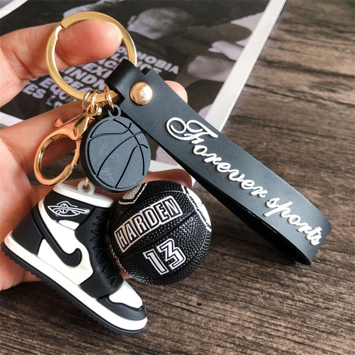 Wholesale star basketball shoes keychain MOQ≥2 JDC-KC-HLv001