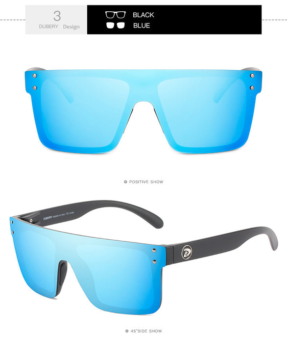 Wholesale One Piece Large Frame Sunglasses Polarized Sports Cycling Glasses without box JDC-SG-TieP012