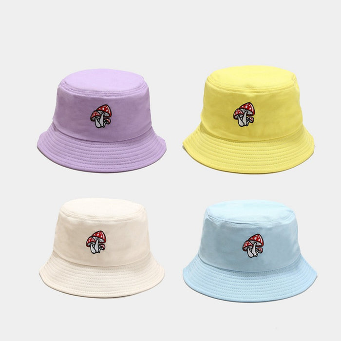 Jewelry WholesaleWholesale cute three mushroom embroidery fisherman hat MOQ≥2 JDC-FT-LvYi001 Fashionhat 吕奕 %variant_option1% %variant_option2% %variant_option3%  Factory Price JoyasDeChina Joyas De China