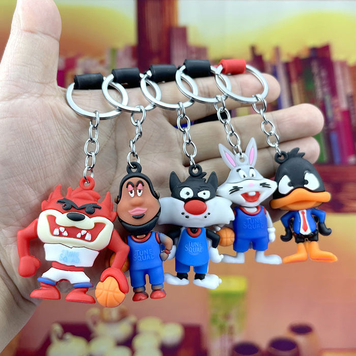 Wholesale keychain pvc cartoon cute schoolbag pendant MOQ≥2 JDC-KC-MQu004