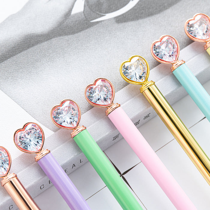 Wholesale Love Diamond Metal Ballpoint Pen MOQ≥2 JDC-BP-Huah056