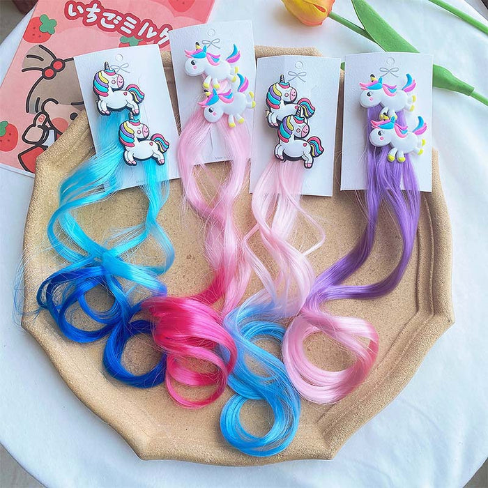 Wholesale Chemical Fiber Cartoon Children Color Wig Clips JDC-WS-MenX003